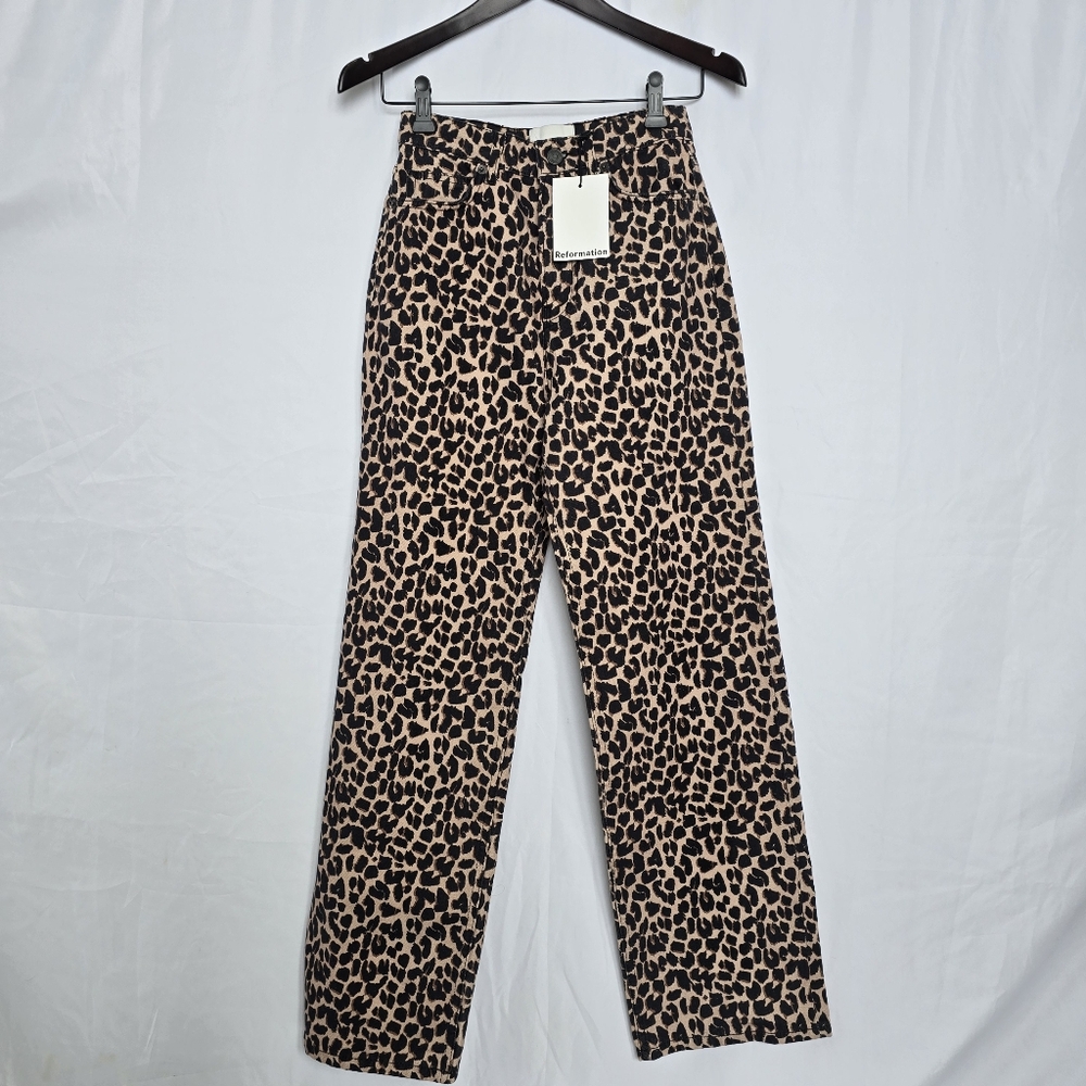 NWT Reformation Cary High-Rise Slouchy Straight Leg Jean 25 - Picture 6 of 10